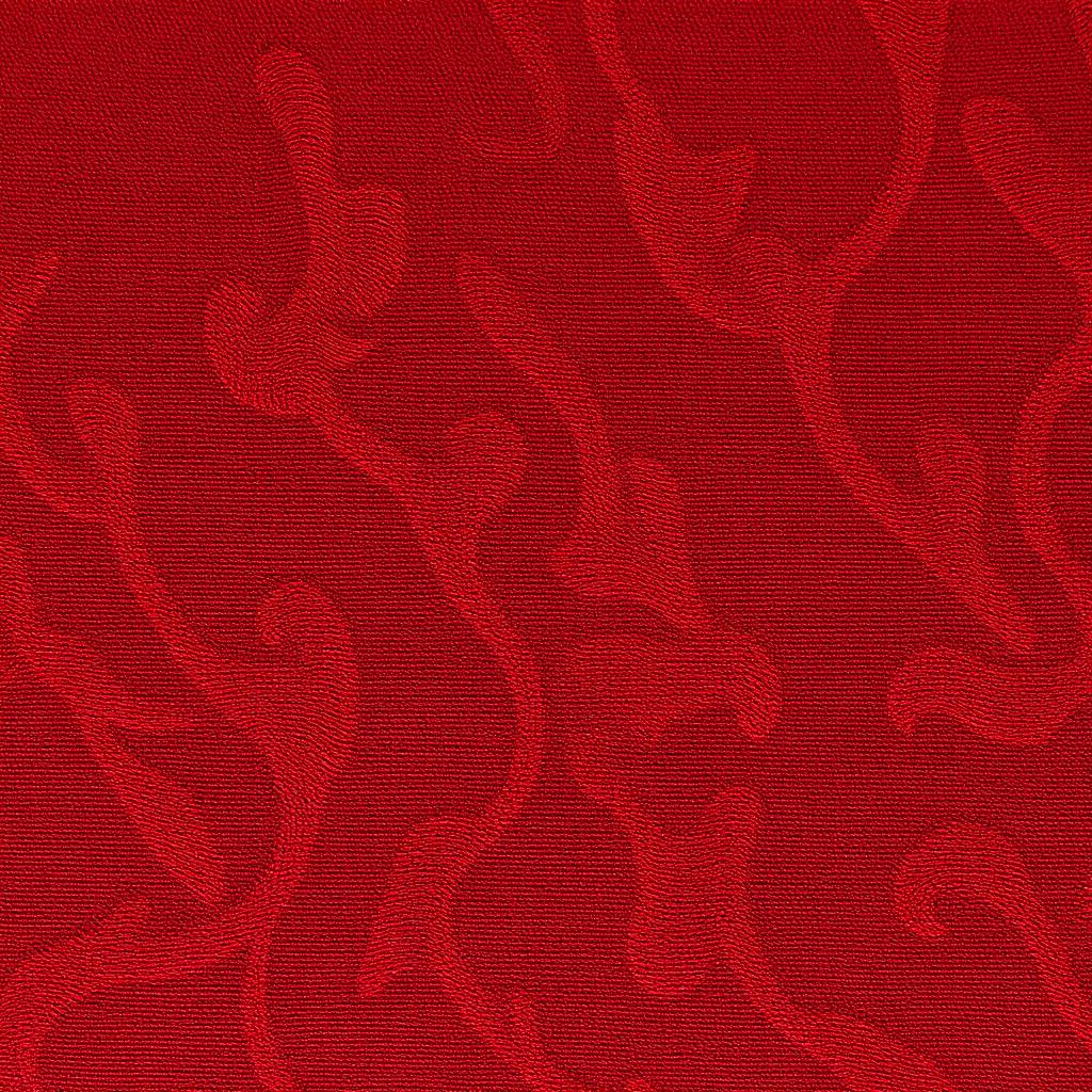 Close-up of red brocade fabric